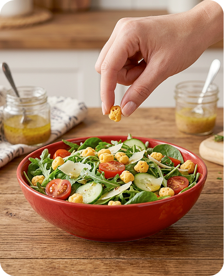 Great as a salad<br> soup topper