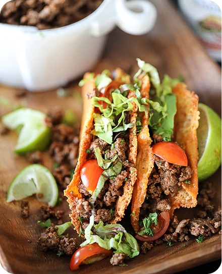 Taco night with ground<br>beef or chicken