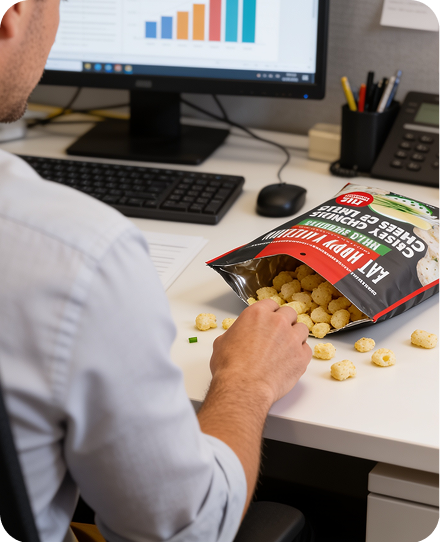 Workday Desk<br>Snacks